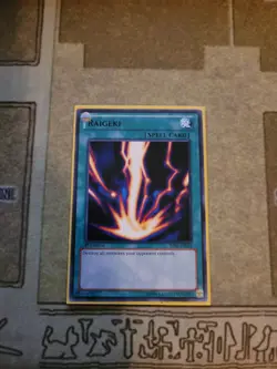 YUGIOH TCG RAIGEKI BP01-EN032 RARE 1ST EDITION NM - Image 1