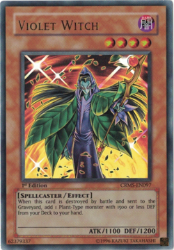 Yu-Gi-Oh! Violet Witch (NM) 1st edition Ultra Rare CRMS-EN097 - Image 1