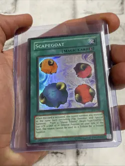 Yugioh - Scapegoat - SDJ-041 Super Rare - LP/NM Yugioh! Vintage Vtg Card Holo - Image 1