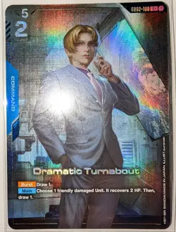 Gundam Card Game GD02-100 Dramatic Turnabout (R+) Dual Impact R+ NM - Image 1