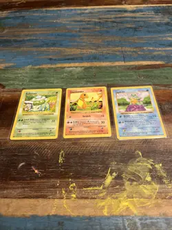 Pokemon 1st Edition Shadowless Card Lot X4 3 Starters - Image 1
