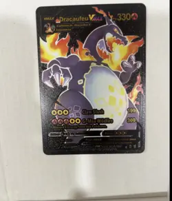Pokemon Dracaufeu VMAX Black custom gold Foil Card - Image 1
