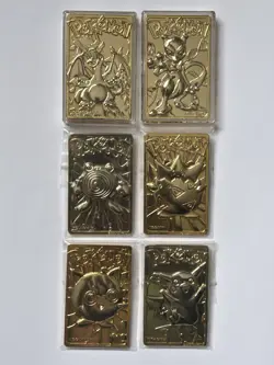 1999 Burger King Pokemon Gold Plated Card Collection FULL SET OF 6 - Image 1