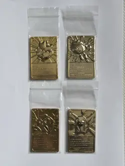 1999 Burger King Pokemon Gold Plated Card Collection FULL SET OF 6 - Image 5