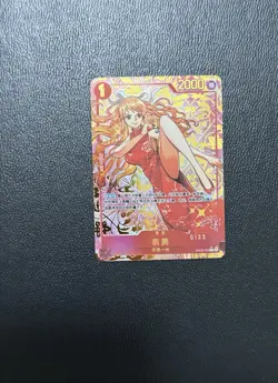 One Piece Card Chinese Nami OP01-016 R Exclusive 1st Anniversary Alt Art Proxy - Image 1