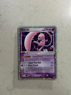 Pokemon TCG Mew EX Holon Phantoms Holo Ultra Rare Card 100/110 Double Swirl! - Image 1