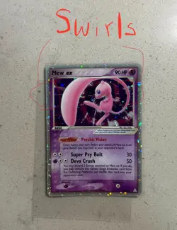 Pokemon TCG Mew EX Holon Phantoms Holo Ultra Rare Card 100/110 Double Swirl! - Image 3