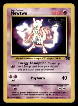 Mewtwo 3 WB The First Movie Black Star Promo Pokemon Card - Image 1