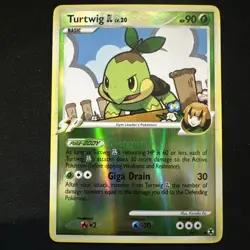 Pokemon TGC 2009 Platinum Rising Rivals Turtwig GL 85/111 Reverse Holo Card Nm - Image 1