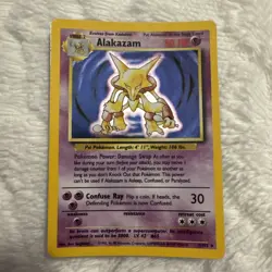 Alakazam 1/102 Holo Rare Base Set Unlimited Card Pokemon TCG - Image 1