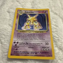 Alakazam 1/102 Holo Rare Base Set Unlimited Card Pokemon TCG - Image 2