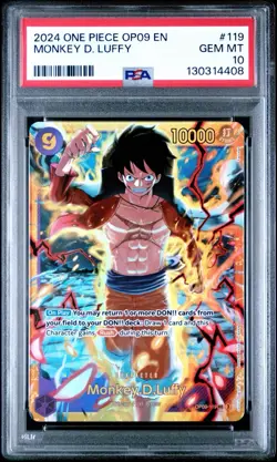 One Piece Card Game Monkey.D.Luffy OP09-119 Secret Rare NM English PSA 10 - Image 1