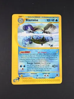 NM Blastoise 37/165 Reg. Non-Holo Expedition Set Pokemon Card - Image 1