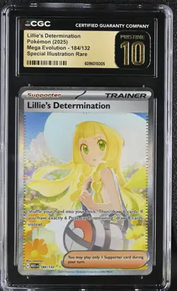 Lillie's Determination - 184/132 - SIR - Pokemon Card - CGC 10 Pristine - G328 - Image 1