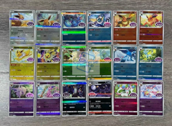 2025 pokemon S-chinese gem pack2 cbb2c Eevee Evolution 18card set Holo NM - Image 1