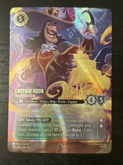 Disney Lorcana Enchanted Captain Hook 215/204 Reign of Jafar Enchanted Foil NM - Image 1