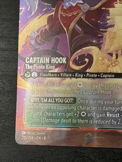 Disney Lorcana Enchanted Captain Hook 215/204 Reign of Jafar Enchanted Foil NM - Image 5