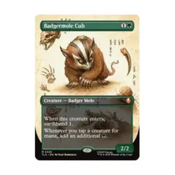 WOTC Avatar: The Last Airbender Badgermole Cub (Borderless) (MR) (Foil) NM - Image 1