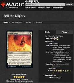 2022 MTG Magic the Gathering Warhammer 40000 40k Surge Foil #186 Fell the Mighty - Image 3
