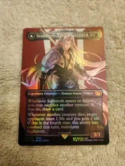 Sephiroth, Fabled SOLDIER (0382) (Borderless) MTG Final Fantasy Foil - Image 1
