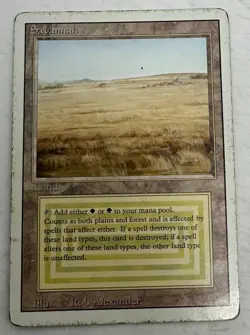 Magic the Gathering, Savannah, Revised Edition, MTG - played - Image 1