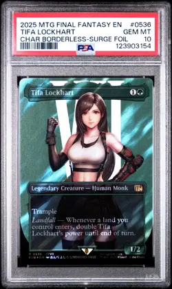 3154 Tifa Lockhart 2025 MTG Final Fantasy #0536 Surge Foil PSA 10 - Image 1