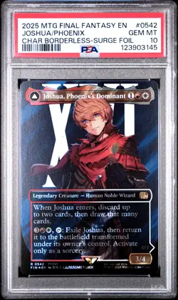 3145 Joshua Phoenix Dominant 2025 MTG Final Fantasy #0542 Surge Foil PSA 10 - Image 1