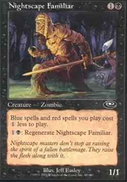 4x Nightscape Familiar Heavy Play, English Planeshift MTG Magic - Image 1
