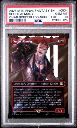 123903125 Seifer Almasy 2025 MTG Final Fantasy #0534 Surge Foil PSA 10 - Image 1
