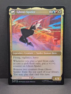 Gwen Stacy Ghost Spider Marvel's Spider-Man PreRelease FOIL MTG Magic LP - Image 2