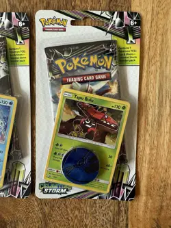 POKEMON SUN MOON CELESTIAL STORM BLISTER PACK SET NEW TAPU BULU & TAPU FINI - Image 2