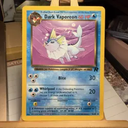 Dark Vaporeon 45/82 Team Rocket Base Set Rare Unlimited WOTC Pokemon TCG NM - Image 1