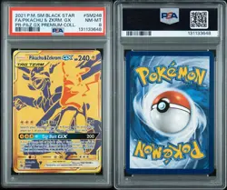 Pokemon TCG Pikachu and Zekrom SM248 Black Star Promo Near Mint PSA 8 - Image 3