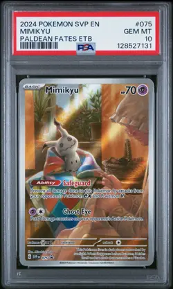 2024 POKEMON SVP EN-SV BLACK STAR PROMO #075 MIMIKYU PSA 10 - Image 1