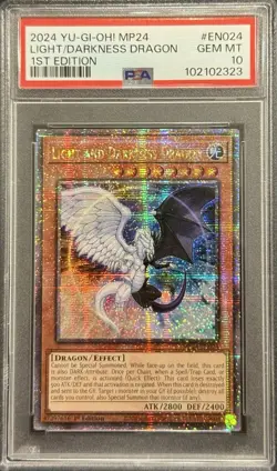 2024 PSA 10 YUGIOH MP24 QCR SECRET LIGHT AND DARKNESS DRAGON 💎 - Image 1
