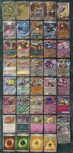 POKEMON DESTINED RIVALS PHANTASMAL FLAMES FULL ART ILLUSTRATION RARE CARD LOT !! - Image 1