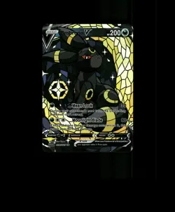 Fan-ART - READ DESCRIPTION BELOW HOLO UMBREON Card UMBREON Stained Glass Pokemon - Image 1