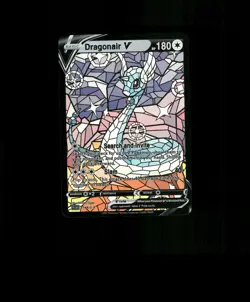 Fan-ART READ DESCRIPTION BELOW HOLO Dragonair Card Stained Glass Pokemon p1 - Image 1
