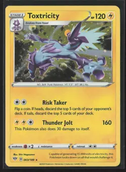 Pokemon Miscellaneous Cards & Products Toxtricity (Cosmos Holo) Promo #063/189 - Image 1