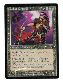Cabal Torturer Foil Torment Vintage Retro Magic The Gathering Trading Card - Image 1