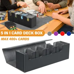 5 in 1 Game MTG Trading Card Holder PU Deck Box Board Card Deck Case Storage Box - Image 1