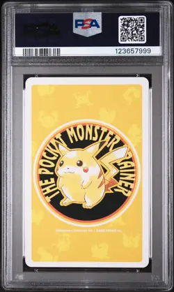 1998 POKEMON YELLOW VERSION PLAYING CARDS ACE OF CLUBS #004 CHARMANDER PSA 9 - Image 2