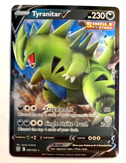 Tyranitar V 097/163 Battle Styles NM Ultra Rare Pokemon Card - Image 1