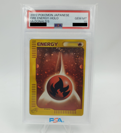 Fire Energy Holo PSA 10 McDonald's 2002 Japanese Pokemon Card Graded - Image 1