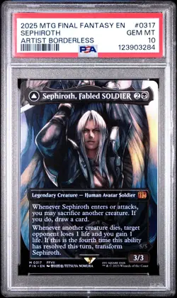 3284 Sephiroth Fabled One-Winged Angel 2025 MTG Final Fantasy #0317 Foil PSA 10 - Image 1