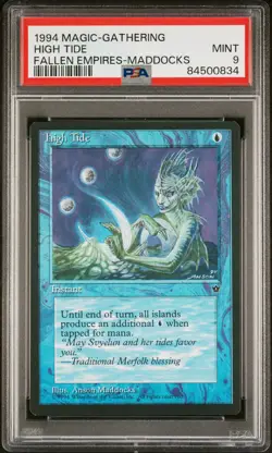 1994 Magic: The Gathering High Tide Fallen Empires-Maddocks PSA 9 - Image 1