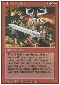 MTG - 4 x Keldon Warlord - Playset 4x x4 - Revised Edition Regular LP/MP - Image 1