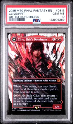 3269 Clive Ifrit Dominant 2025 Magic: The Gathering Final Fantasy #0318 PSA 10 - Image 1