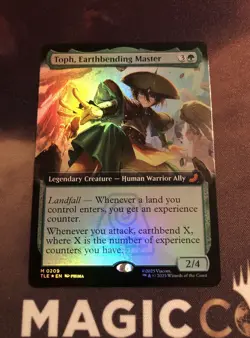 Toph, Earthbending Master, Foil Extended Art, Avatar, MTG Magic The Gathering - Image 1