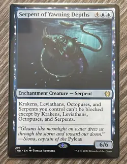MTG Serpent of Yawning Depths Theros Beyond Death Regular Rare 291 X1 - Image 1